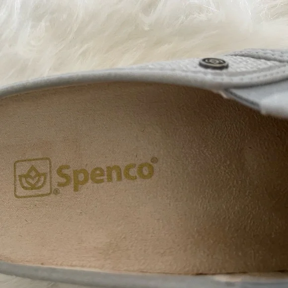 Spenco Orthotic Slip-On Slide Gray Mules - Celine Raffia Sz 7D - Picture 7 of 9